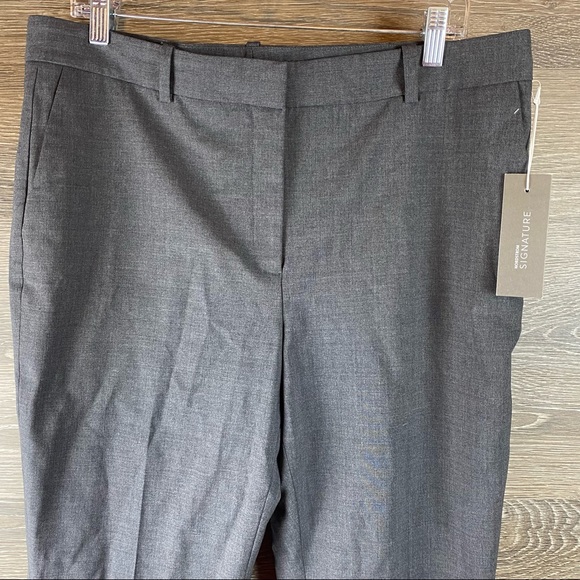Nordstrom Signature Charcoal wool pants NWT - Picture 3 of 8
